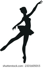 Ballerina silhouette in an elegant pose