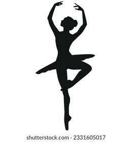 Ballerina silhouette in an elegant pose