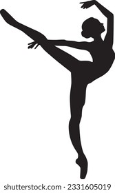 Ballerina silhouette in an elegant pose