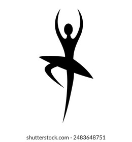 Ballerina silhouette illustration. Vector image

