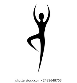 Ballerina silhouette illustration. Vector image

