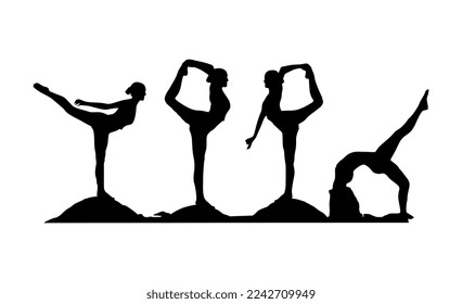 ballerina silhouette in luxury background