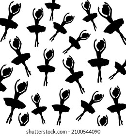 Ballerina silhouette vector. Vector illustration.