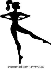 Ballerina Silhouette - Vector Illustration 