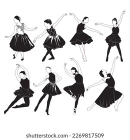 Ballerina silhouettes for various purposes