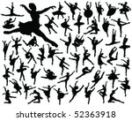 ballerina silhouette-vector