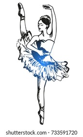 Ballerina sketch. Ballet, dance.