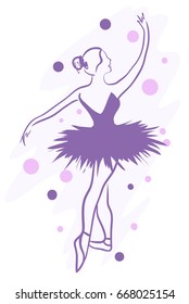  Ballerina, sketch, vector