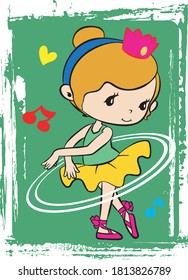 Ballerina stock vector image for t shirt