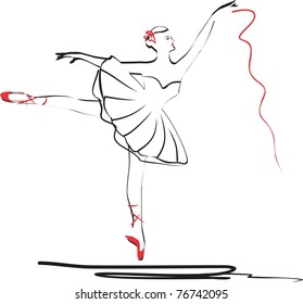 Ballerina- stylized ballet dancer
