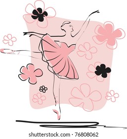 Ballerina- stylized ballet dancer