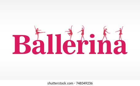 ballerina text in pink