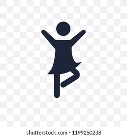 Ballerina transparent icon. Ballerina symbol design from Activity and Hobbies collection. Simple element vector illustration on transparent background.