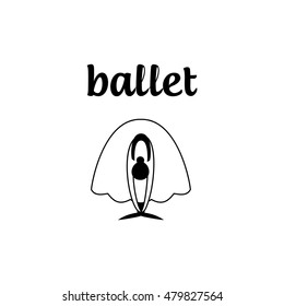 ballerina in a tutu forward bend sign ballet