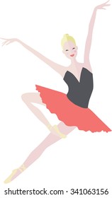 Ballerina. Vector.