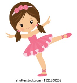 Ballerina vector cartoon illustration