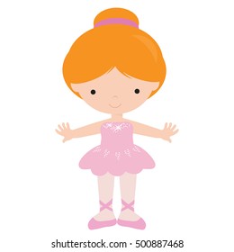 Ballerina vector cartoon illustration