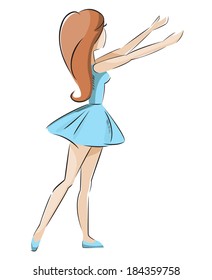 Ballerina (vector illustration)