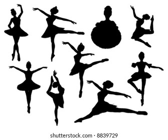 ballerina vector silhouettes