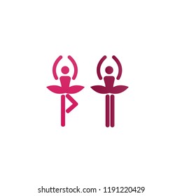 Ballerinas dance vector icon