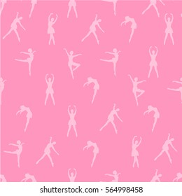 Ballerinas seamless pattern. Background  vector.