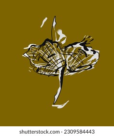 ballet with abstract style dancing concept