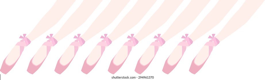 ballet ballerina shoe vector