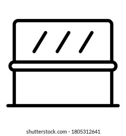 Ballet barre icon. Outline ballet barre vector icon for web design isolated on white background