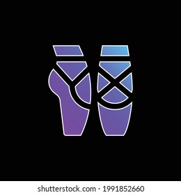 Ballet blue gradient vector icon