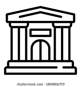 Ballet building icon. Outline ballet building vector icon for web design isolated on white background
