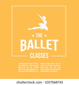 Ballet Classes Vector Line Icons. Contains Such Icons As Ballet Classes School, Theatre, Flyer Template Etc.