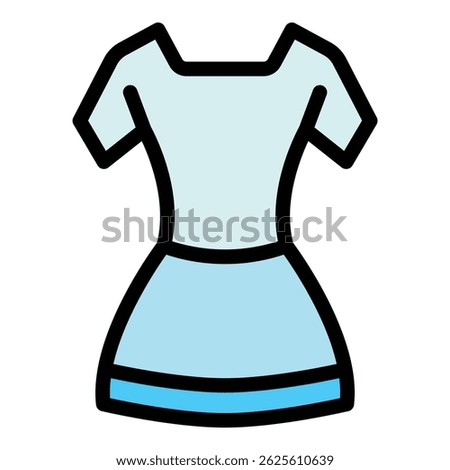 Ballet costume icon. Outline ballet costume vector icon for web design isolated on white background color flat