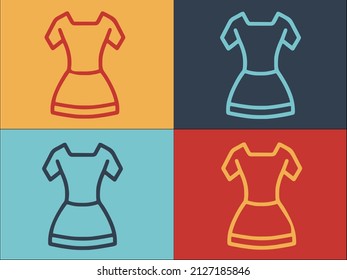 Ballet Costume Logo Template, Simple Flat Icon of ballet,ballerina,costume