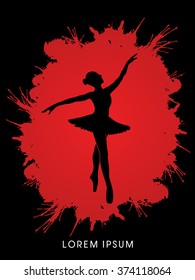 Ballet Dance Designed On Splash Blood Stock Vector (Royalty Free ...