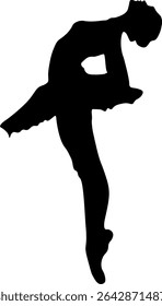 Ballet Dance Figuras silhuetas de bailarinas em um fundo branco.
