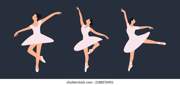 diseño vectorial de icono de baile de ballet