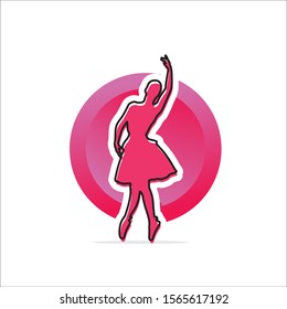 Ballet dance logo template free