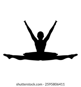 Ballet Dance Silhouette Vector Illustration