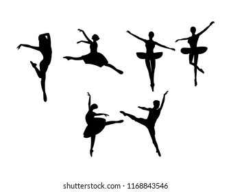 Ballet dance silhouettes