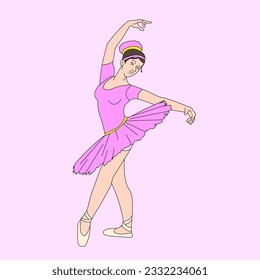 Ballet dance steps vector art