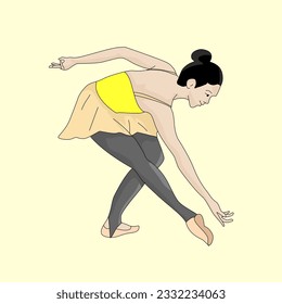 Ballet dance steps vector art