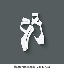 ballet dance studio symbol - vector illustration. eps 10