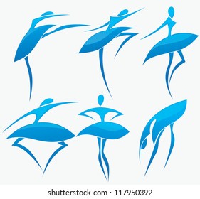 ballet and dance, vector collection of active life