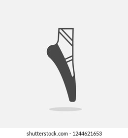 Ballet dance vector icon