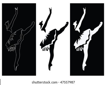 Ballet dancer banners vector