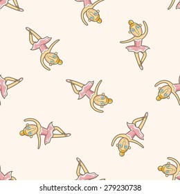 ballet dancer , cartoon seamless pattern background