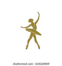 Ballet dancer design vector illustration, Creative Ballet dancer logo design concepts template, icon symbol