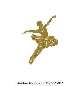 Ballet dancer design vector illustration, Creative Ballet dancer logo design concepts template, icon symbol