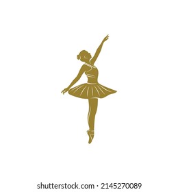 Ballet dancer design vector illustration, Creative Ballet dancer logo design concepts template, icon symbol