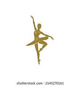 Ballet dancer design vector illustration, Creative Ballet dancer logo design concepts template, icon symbol
